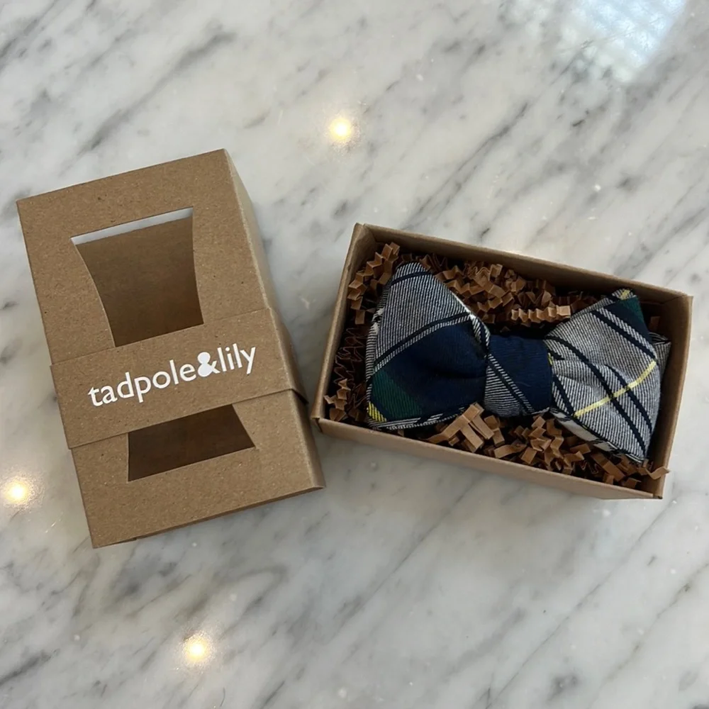 New Tadpole and Lily Boys Bow Tie in Tartan Plaid 0-4 Years